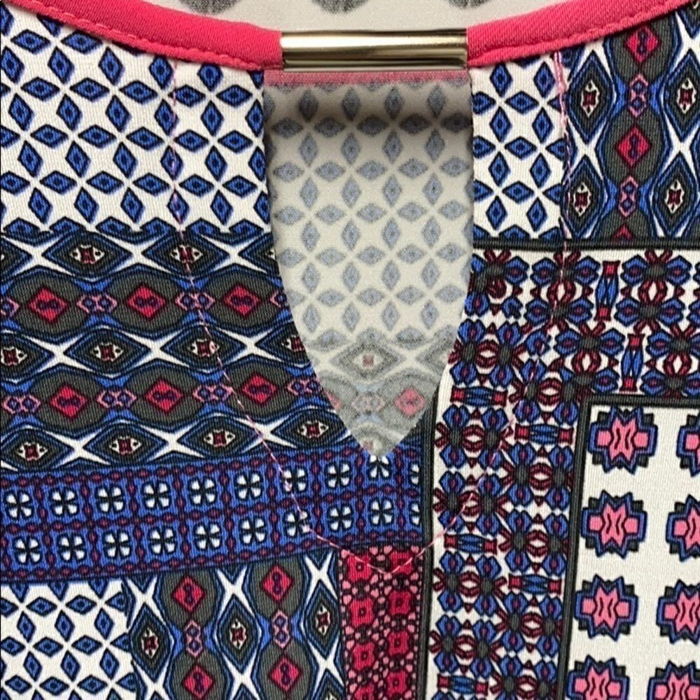 Michael Tyler 3/4 Sleeve Multi Color Tunic - Picture 4 of 6